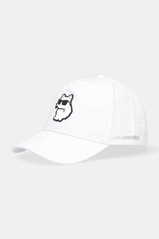 Karl Lagerfeld gyerek pamut baseball sapka nyomtatásos fehér Z30386