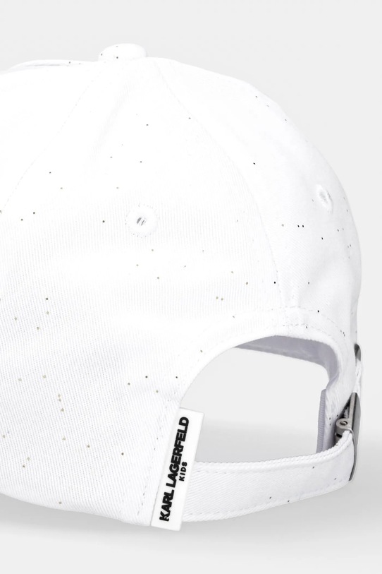 Dziewczynka Karl Lagerfeld czapka z daszkiem bawełniana dziecięca Z30386 biały