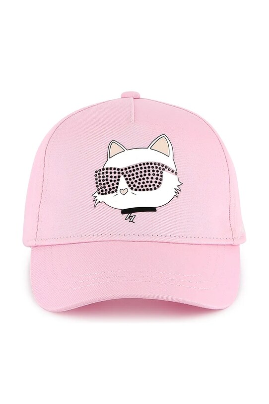 Fete Karl Lagerfeld șapcă din bumbac pentru copii Z30387 roz