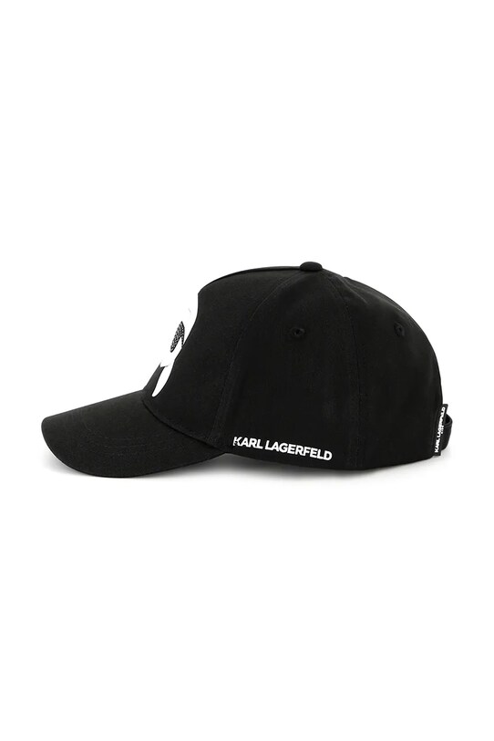 Lány Karl Lagerfeld gyerek pamut baseball sapka Z30387 fekete