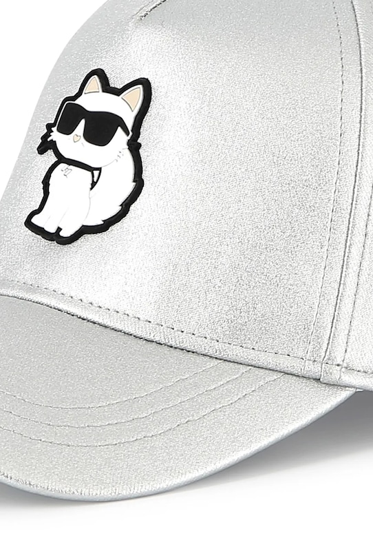 Karl Lagerfeld șapcă din bumbac pentru copii argintiu Z30392