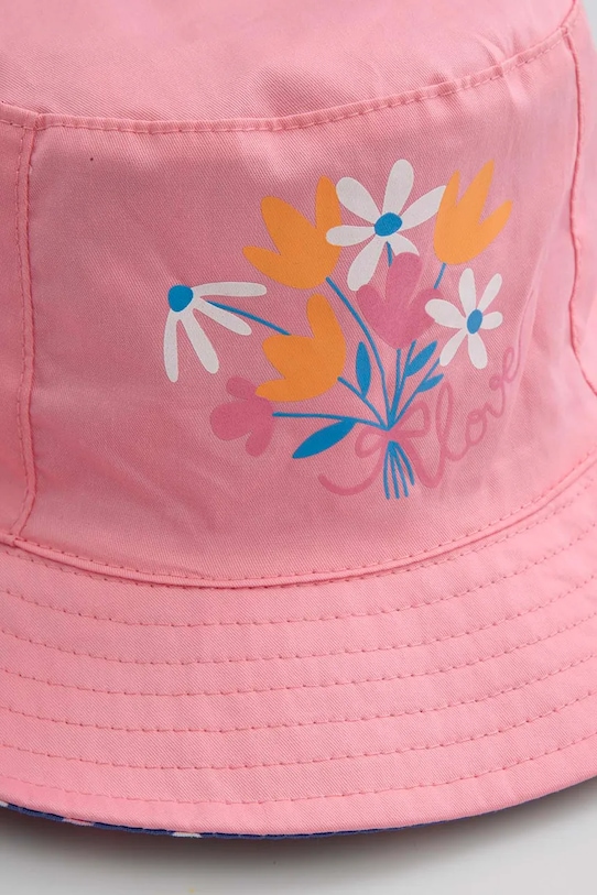 Κοριτσίστικα Αναστρέψιμο βαμβακερό παιδικό καπέλο Coccodrillo WC5363302ALG ροζ