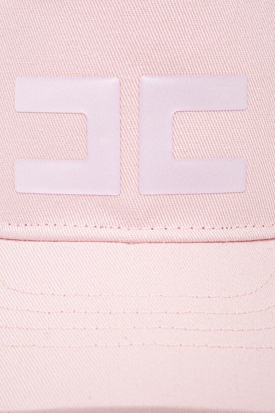 Elisabetta Franchi pamut baseball sapka EFCP025.C.CA010 rózsaszín SS25