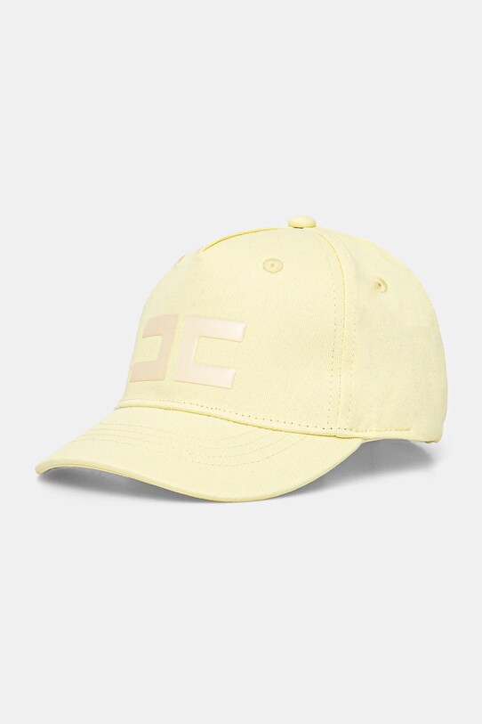 Elisabetta Franchi pamut baseball sapka aplikációval sárga EFCP025.C.CA010