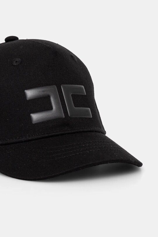 Elisabetta Franchi șapcă de baseball din bumbac EFCP025.C.CA010 negru SS25