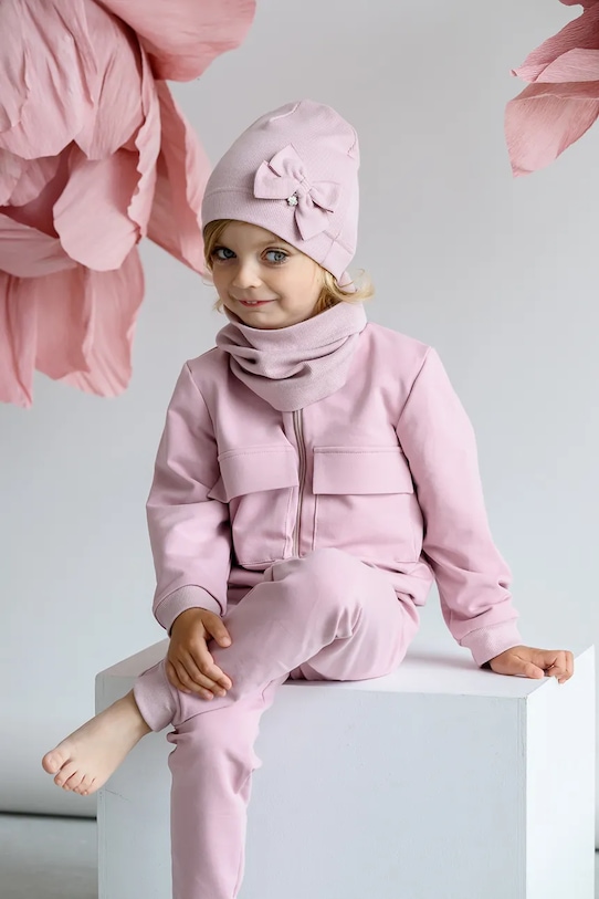 Detská čiapka Jamiks CANDI CANDI.Nak.glow.JWH128.G fialová