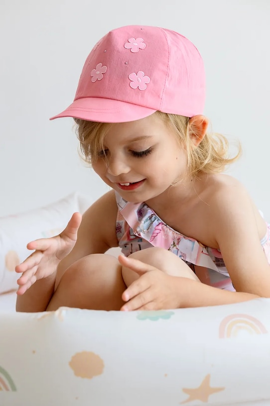 Детская хлопковая кепка Jamiks DORADA мелкий узор розовый DORADA.Nak.glo.JLH109.G