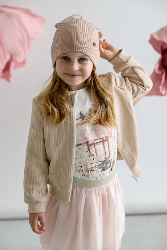 Jamiks czapka dziecięca ELOISE ELOISE.Nak.glo.JWH034.G różowy