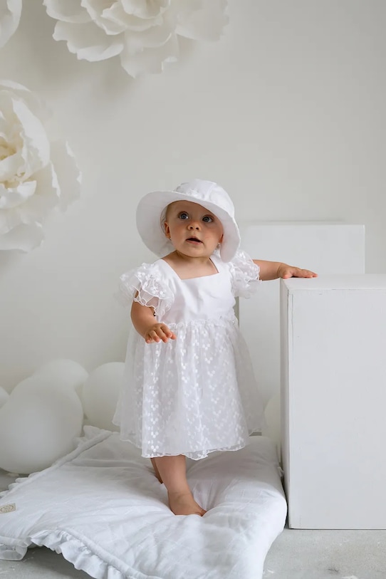 Детская хлопковая шляпа Jamiks FELIKSA хлопок белый FELIKSA.o.Na.g.JLH077.G