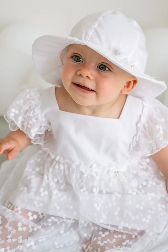 Детская хлопковая шляпа Jamiks FELIKSA белый FELIKSA.o.Na.g.JLH077.G