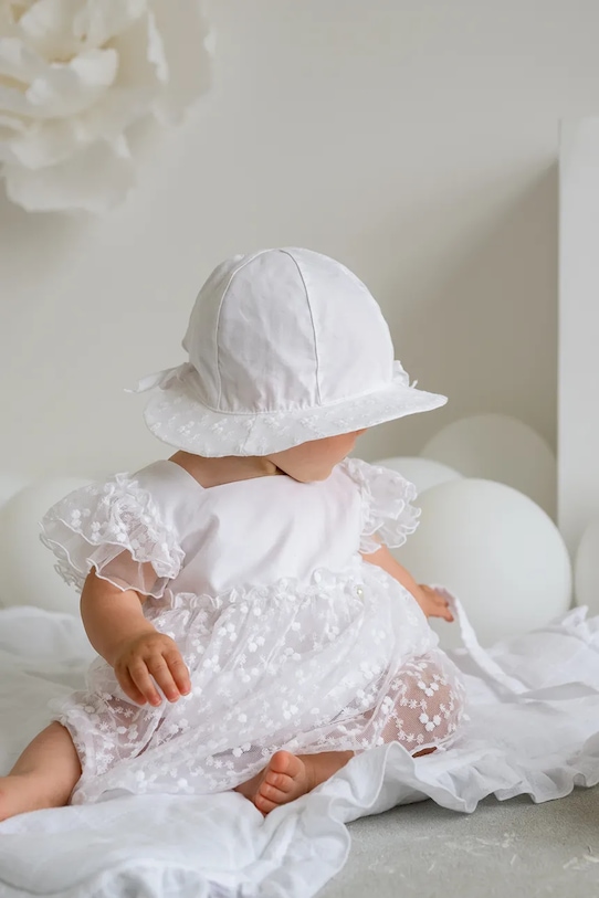 Детская хлопковая шляпа Jamiks FELIKSA FELIKSA.o.Na.g.JLH077.G белый