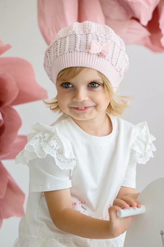 Fete Jamiks beretă din bumbac pentru copii JOYA JOYA.Nakr.glow.JWH101.G roz