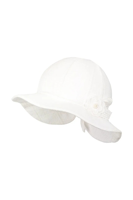 Jamiks kapelusz bawełniany dziecięcy KORDELIA aplikacja biały KORDELIA.Na.gl.JLH014.G