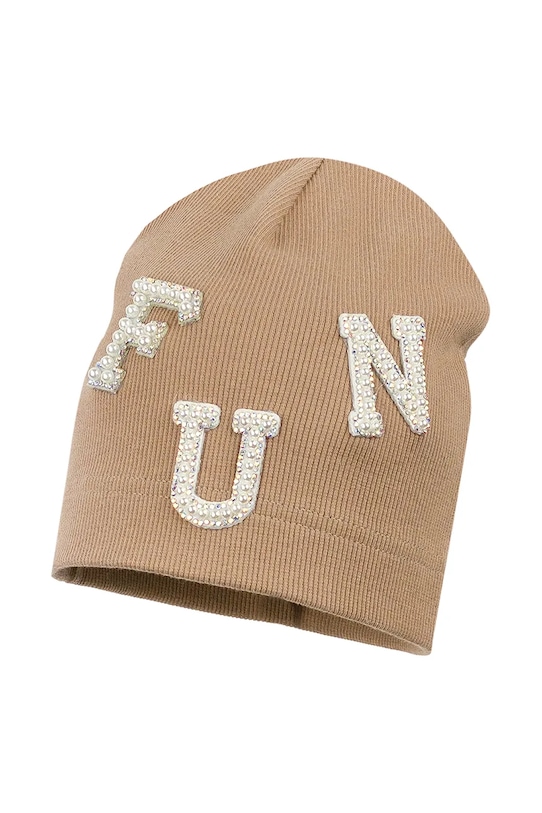 Дитяча шапка Jamiks MADONNA аплікація коричневий MADONNA.Nak.gl.JWH070.G