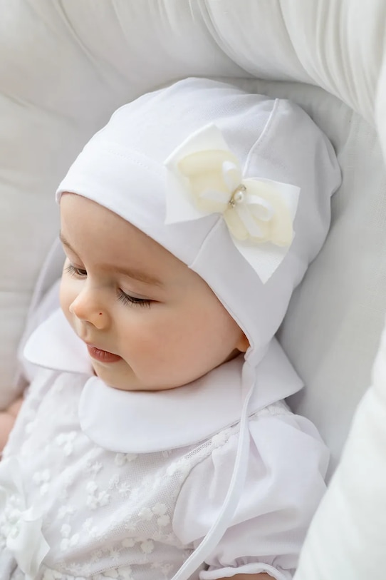 Jamiks czapka dziecięca MARIPOSA aplikacja biały MARIPOSA.Na.gl.JWH017.G