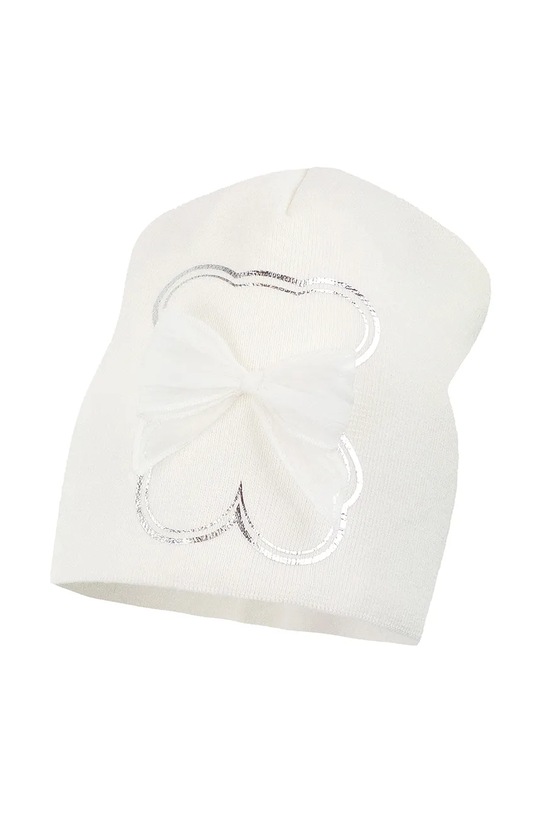 Otroška bombažna kapa Jamiks MARTINA MARTINA.Nak.gl.JWH060.G bela SS25