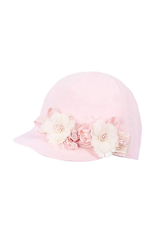 Jamiks czapka z daszkiem bawełniana dziecięca NIKITA aplikacja różowy NIKITA.or.Na.g.JLH061.G