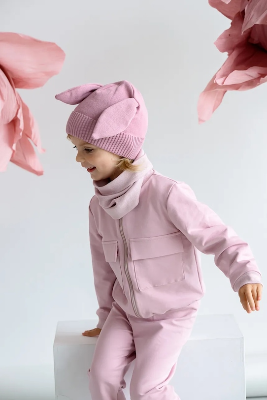 Dziewczynka Jamiks czapka bawełniana dziecięca NORI NORI.Nakr.glow.JWH106.G różowy