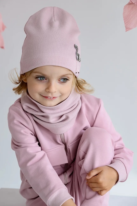 Dziewczynka Jamiks czapka dziecięca PATTI PATTI.Nakr.glo.JWH123.G różowy