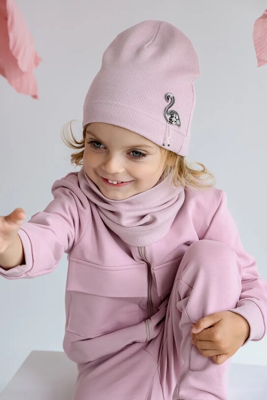 Jamiks berretta per bambini PATTI a maglia fine violetto PATTI.Nakr.glo.JWH123.G