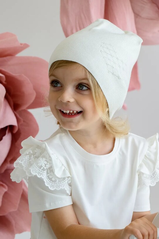 Jamiks berretta per bambini SALACIA a maglia fine beige SALACIA.Nak.gl.JWH096.G
