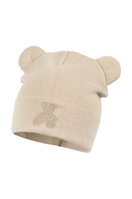 Jamiks czapka bawełniana dziecięca SAWA nadruk beżowy SAWA.Nakr.glow.JWH038.G