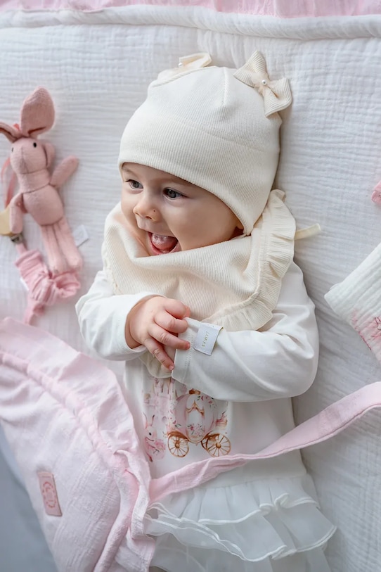 Dievča Detská čiapka Jamiks SIESTA SIESTA.Nakr.glo.JWH019 béžová