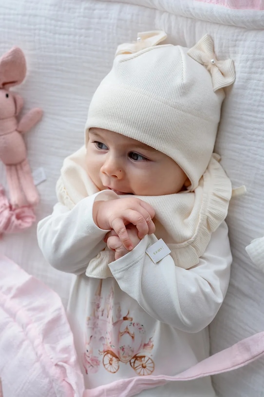 Detská čiapka Jamiks SIESTA béžová SIESTA.Nakr.glo.JWH019