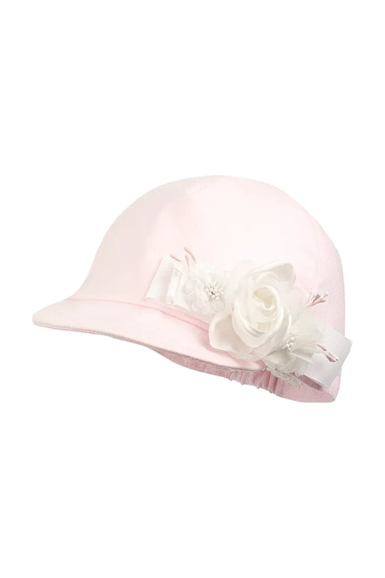 Детска памучна шапка с козирка Jamiks SIRI памук розов SIRI.or.Nak.gl.JLH084.G