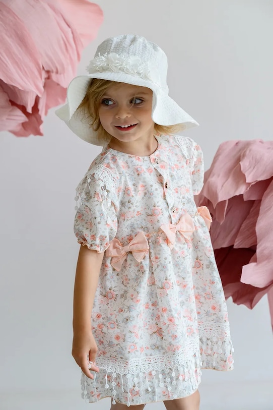 Детская хлопковая шляпа Jamiks WILLA бежевый WILLA.Nak.glow.JLH105.G