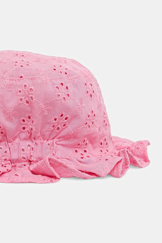 Παιδικό βαμβακερό καπέλο United Colors of Benetton 6UAGGA01E.P.Seasonal ροζ SS25