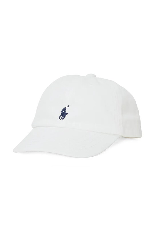 Дитяча бавовняна кепка Polo Ralph Lauren бавовна білий 320552489001