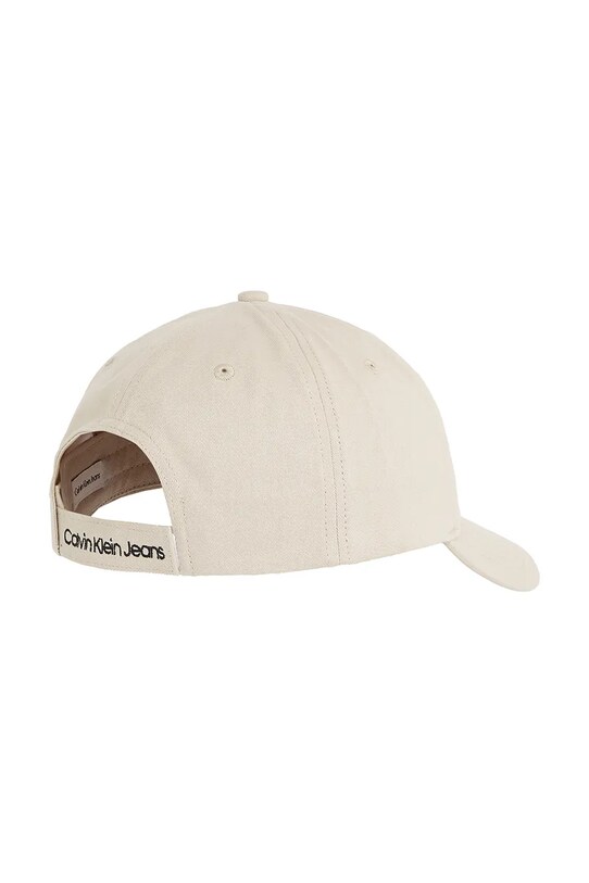 Pamučna kapa sa šiltom za bebe Calvin Klein Jeans IU0IU00150.PPYA bež SS25