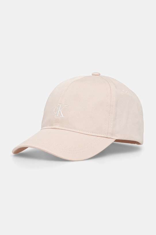 Детская хлопковая кепка Calvin Klein Jeans хлопок бежевый IU0IU00150.PPYA