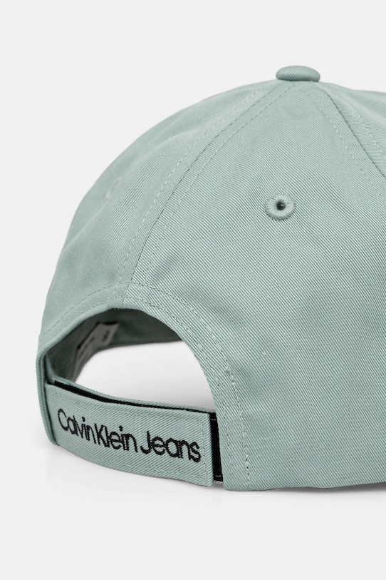 CHLAPEC Dětská bavlněná kšiltovka Calvin Klein Jeans IU0IU00150.PPYA tyrkysová