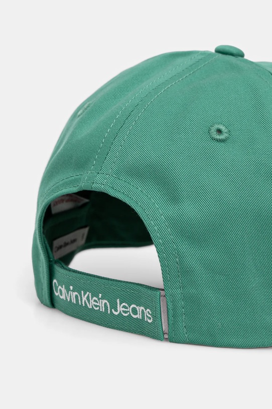 Chłopiec Calvin Klein Jeans czapka z daszkiem bawełniana dziecięca IU0IU00150.PPYA zielony