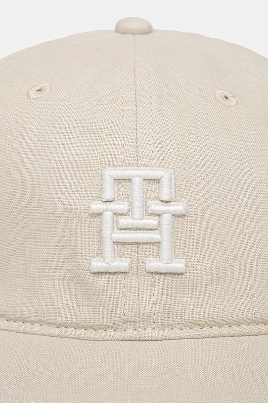 Детская хлопковая кепка Tommy Hilfiger AU0AU01954.PPYA бежевый SS25
