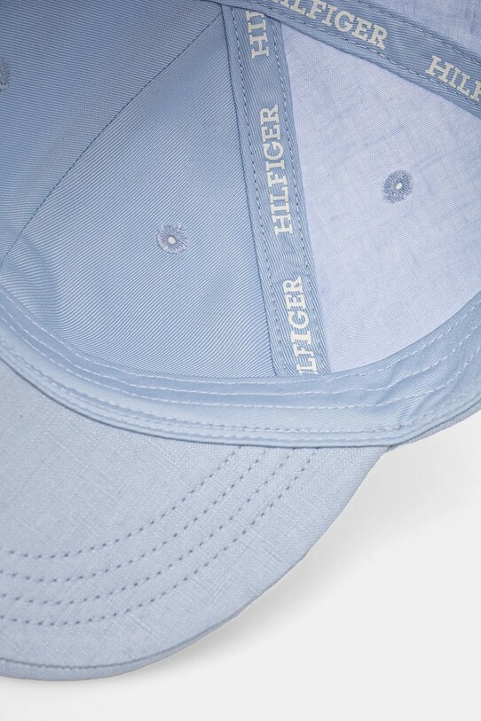 Tommy Hilfiger czapka z daszkiem bawełniana dziecięca niebieski AU0AU01954.PPYA