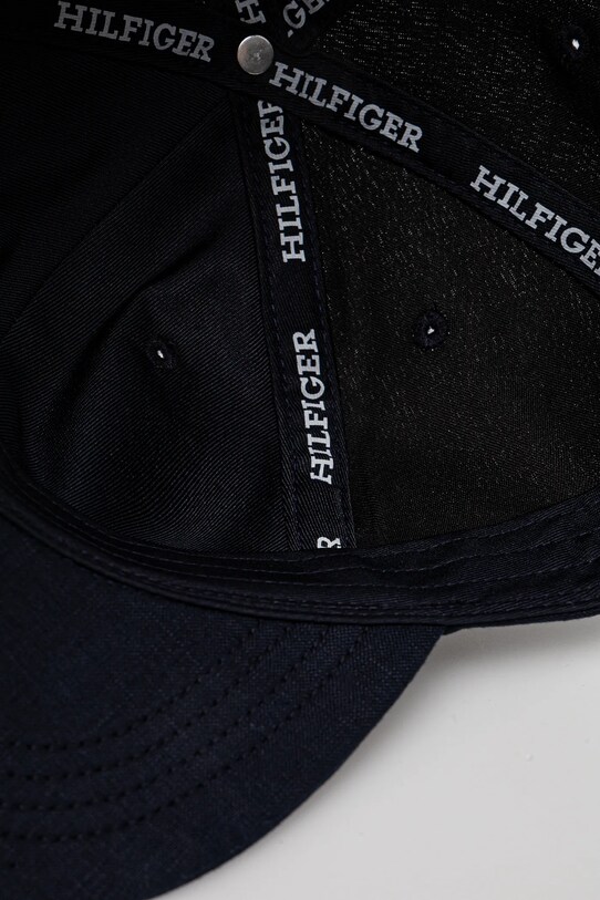 Детская хлопковая кепка Tommy Hilfiger тёмно-синий AU0AU01954.PPYA