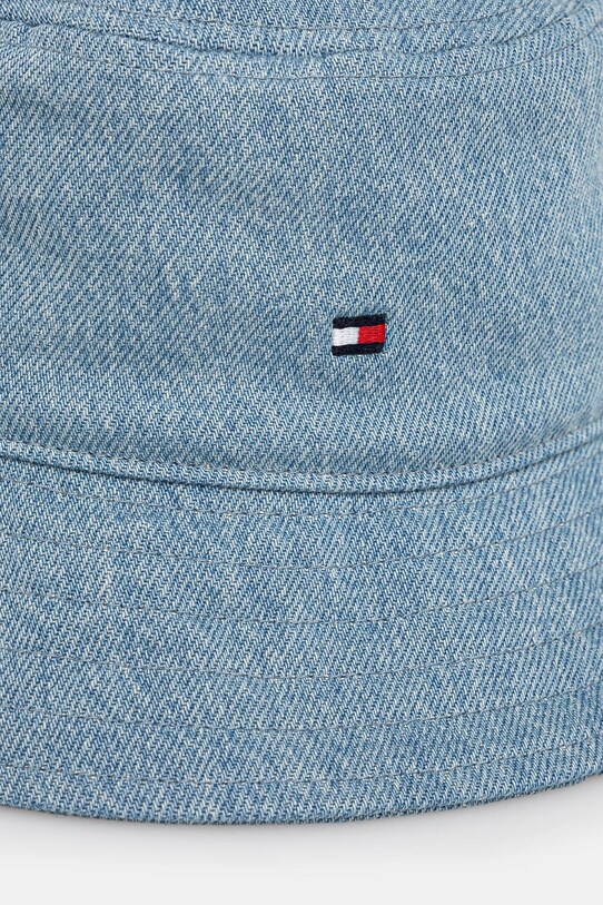 Детская хлопковая шляпа Tommy Hilfiger AU0AU01965.PPYA голубой SS25