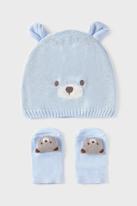 Detská čiapka a ponožky Mayoral Newborn tenká modrá 9874.1B.Newborn.PPYH