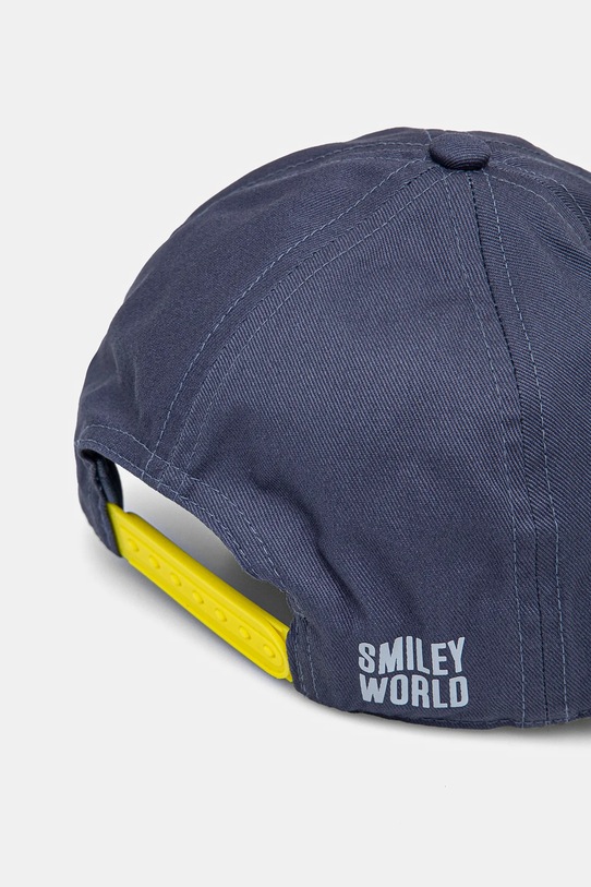 Chlapec Detská bavlnená šiltovka adidas Performance SMILEY JG5803 tmavomodrá