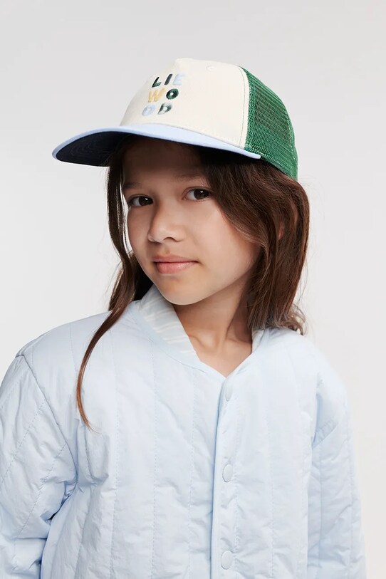 Detská snapback šiltovka Liewood Della Cap ostatné zelená LW19651
