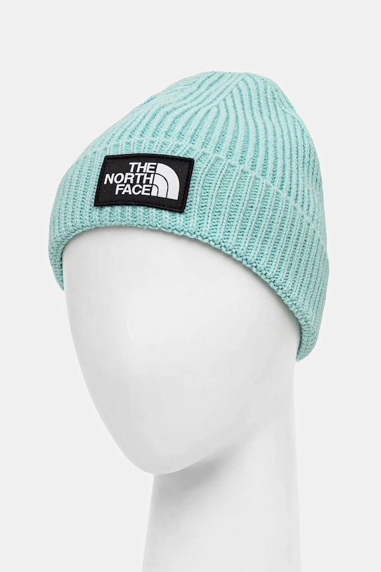 The North Face caciula copii KIDS TNF BOX LOGO CUFFED BEANIE NF0A7WGC6EI1 turcoaz SS25