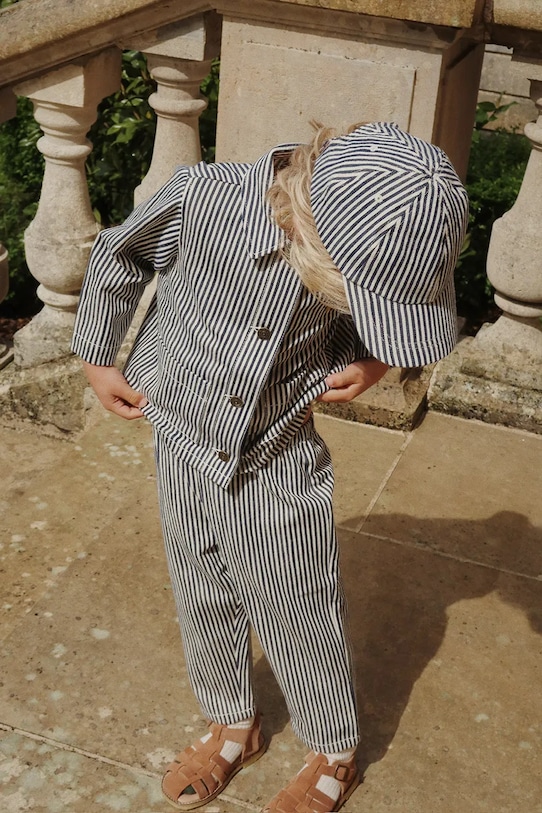 Παιδικό βαμβακερό καπέλο μπέιζμπολ Konges Sløjd FENDER CAP GOTS βαμβάκι μαύρο KS102804