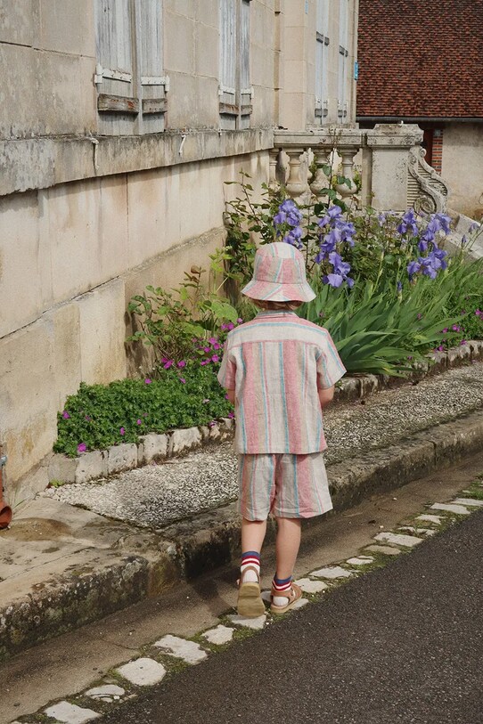 Дитячий лляний капелюх Konges Sløjd VENICE BUCKET HAT KS102450 барвистий