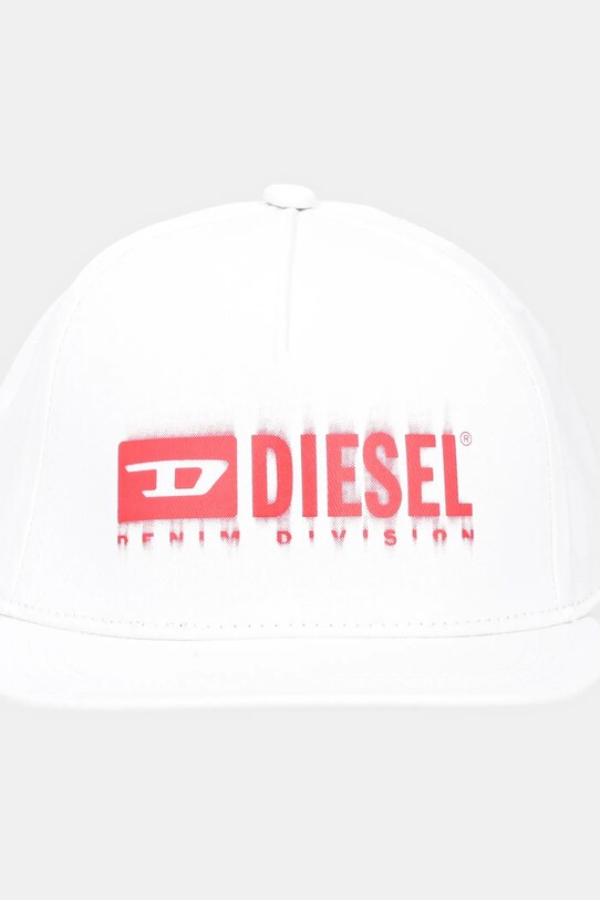 Diesel czapka z daszkiem bawełniana dziecięca FPRITTIL HAT J01908 biały SS25