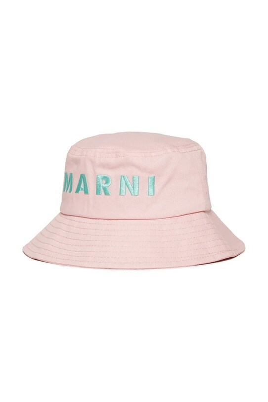 Дитяча бавовняна панама Marni MF35B HAT аплікація рожевий M01458
