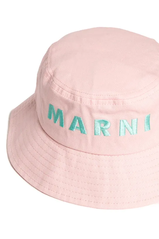 Мальчик Детская хлопковая шляпа Marni MF35B HAT M01458 розовый