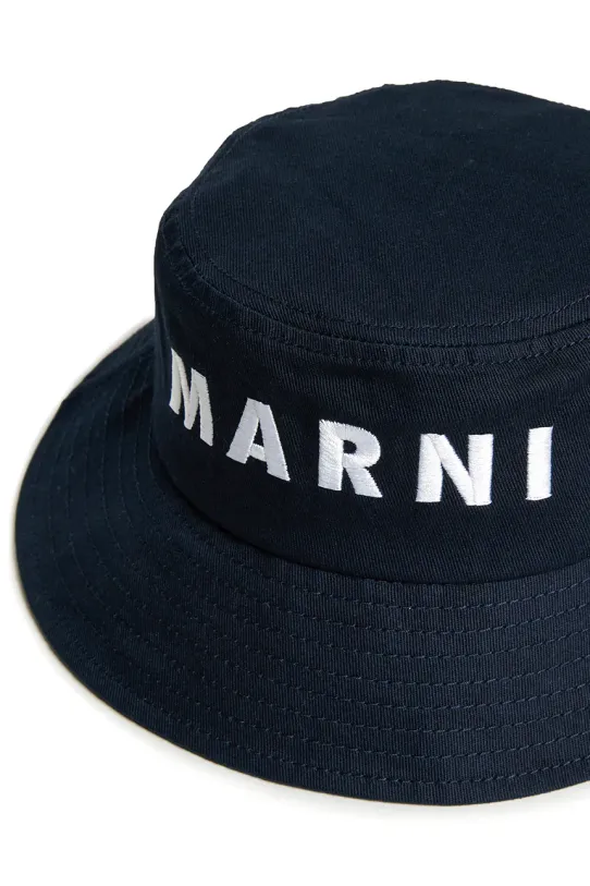 Мальчик Детская хлопковая шляпа Marni MF35B HAT M01458 тёмно-синий